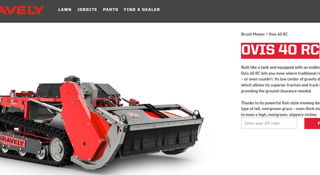 Ovis 40 RC RC Remote Control Track Mower