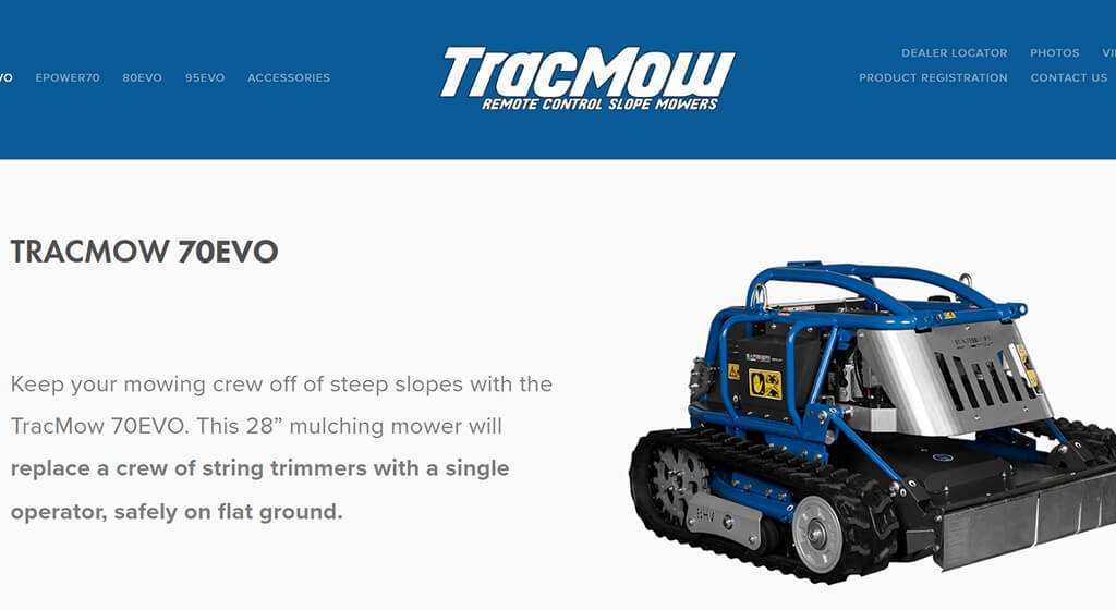 TRACMOW 70EVO RC Remote Control Track Mower
