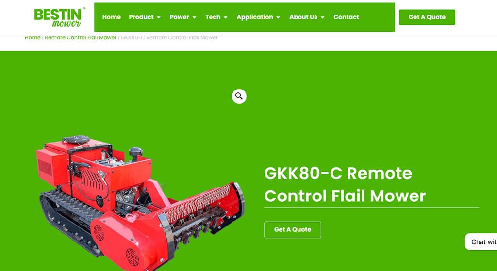 Chinese Remote Control Lawn Mowers GKK80-C Remote Control Flail Mower