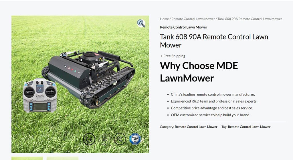 Chinese Remote Control Lawn Mowers MDE LAWN MOWER