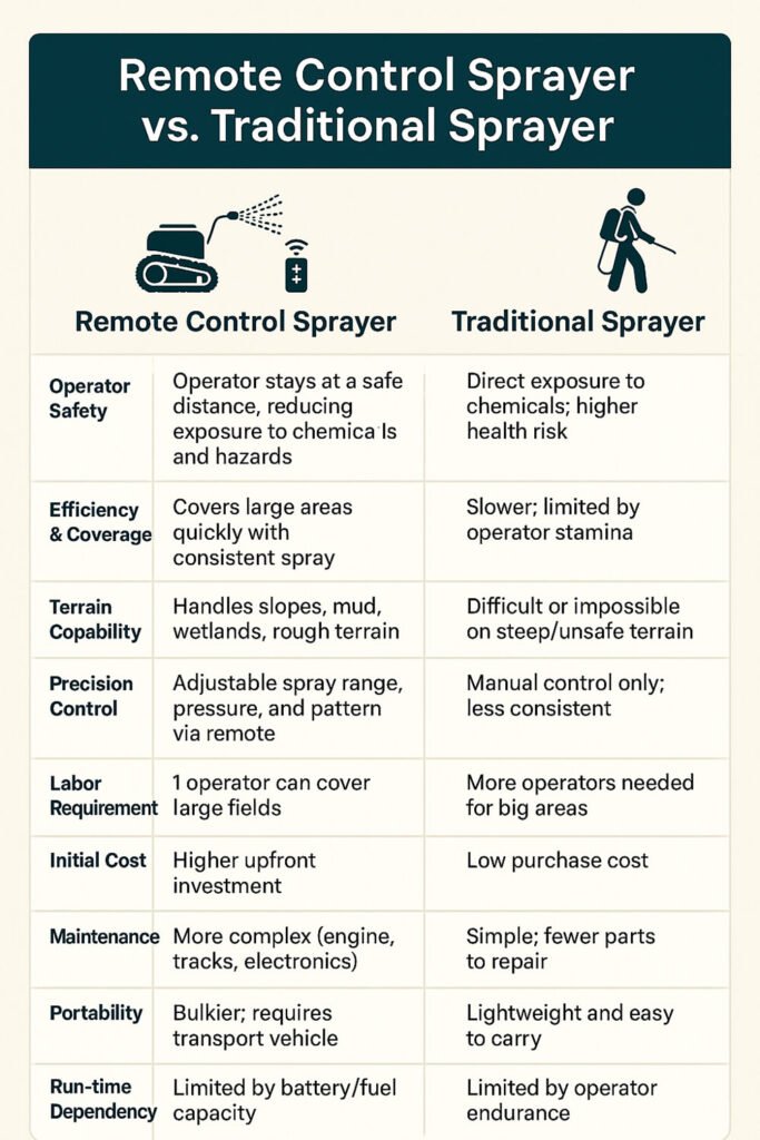 Choosing the Right Vineyard Sprayer Remote Control Sprayer vs. Traditional Sprayer